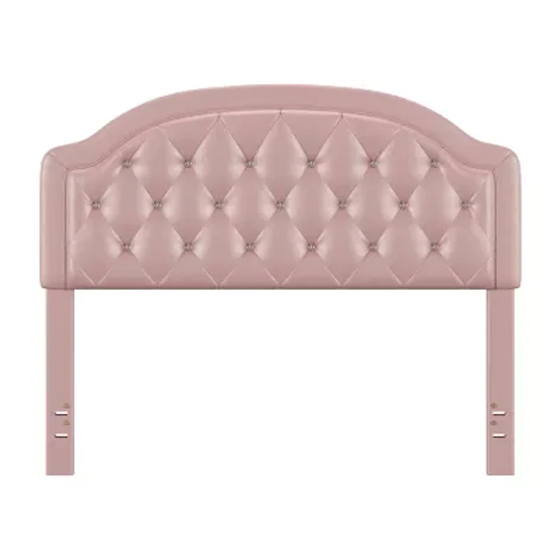 Karley Button-Tufted Faux-Leather Headboard