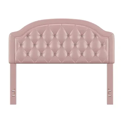 Karley Button-Tufted Faux-Leather Headboard