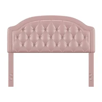 Karley Button-Tufted Faux-Leather Headboard