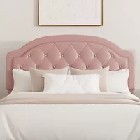 Karley Button-Tufted Faux-Leather Headboard
