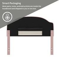Karley Button-Tufted Faux-Leather Headboard