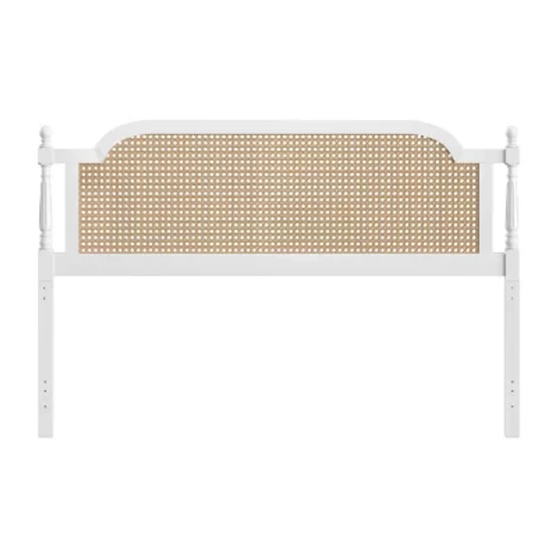 Melanie Wood and Cane Headboard