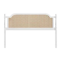 Melanie Wood and Cane Headboard