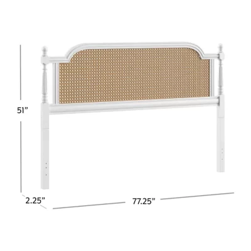 Melanie Wood and Cane Headboard