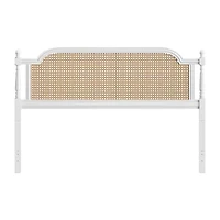 Melanie Wood and Cane Headboard