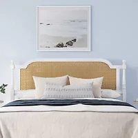 Melanie Wood and Cane Headboard