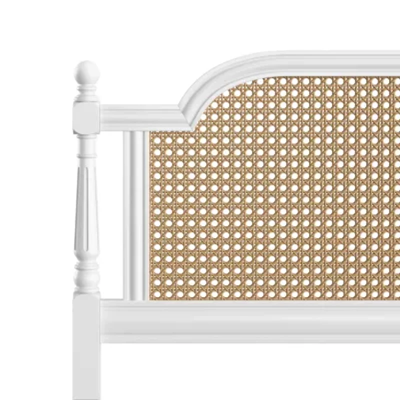 Melanie Wood and Cane Headboard