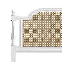 Melanie Wood and Cane Headboard