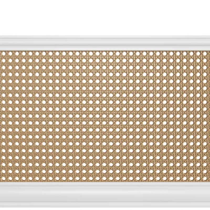 Melanie Wood and Cane Headboard