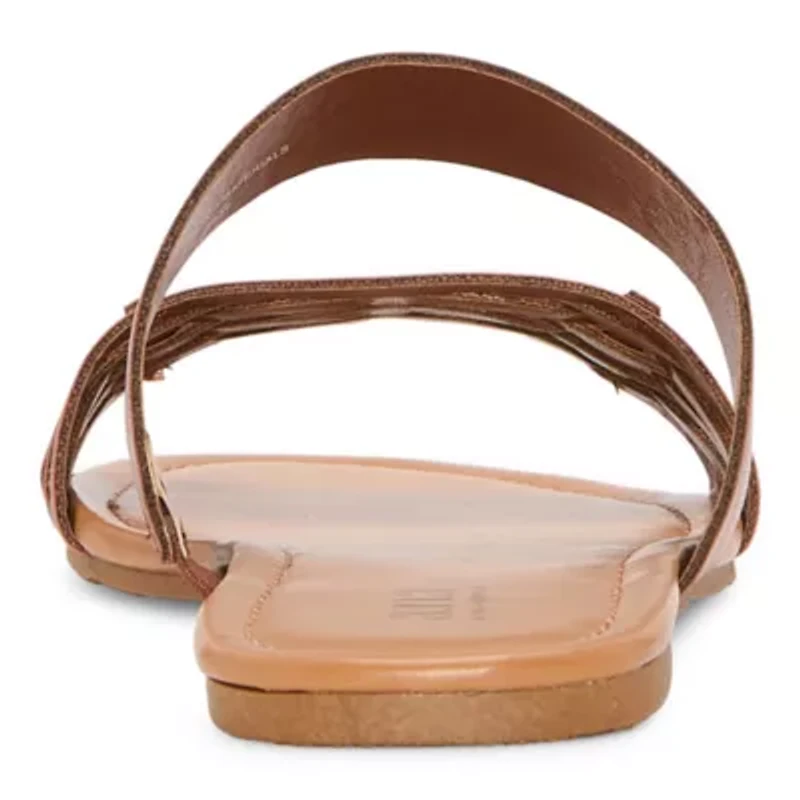 a.n.a Womens Dual Band Slide Sandals