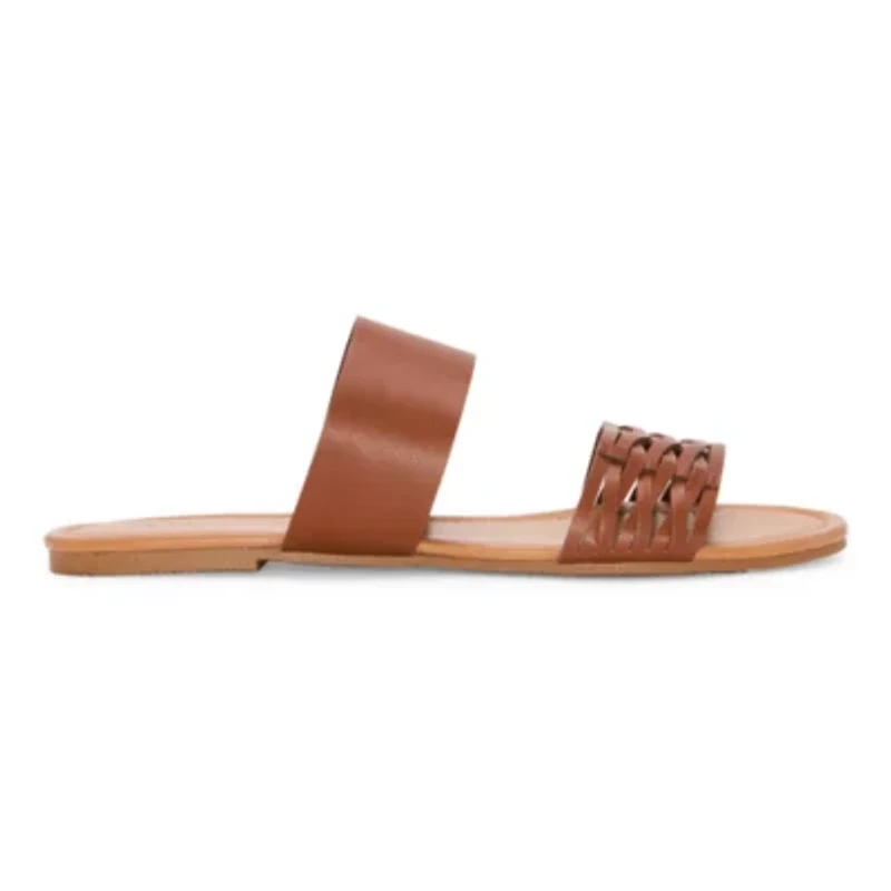 a.n.a Womens Dual Band Slide Sandals