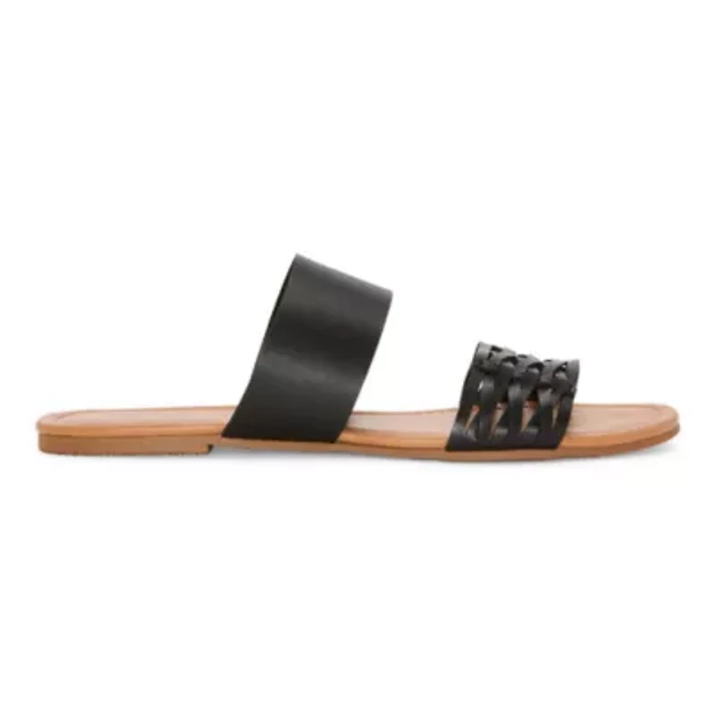 a.n.a Womens Dual Band Slide Sandals