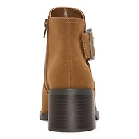 a.n.a Womens Shadow Stacked Heel Booties
