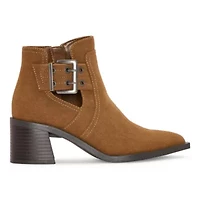 a.n.a Womens Shadow Stacked Heel Booties