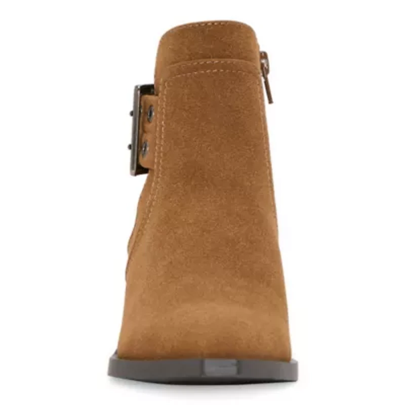 a.n.a Womens Shadow Stacked Heel Booties