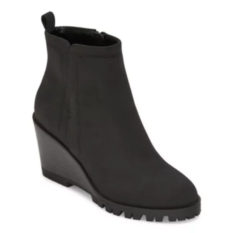 St. John's Bay Womens Pine Wedge Heel Booties