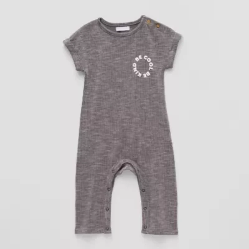 Grayson Little Baby Boys Crew Neck Short Sleeve Rib Jumpsuit