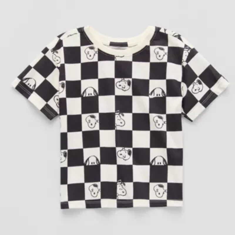 Grayson Little Toddler Boys Crew Neck Short Sleeve Regular Fit Peanuts Snoopy Graphic T-Shirt