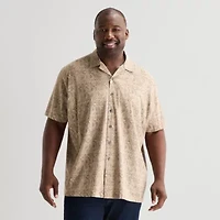 Shaquille O'Neal XLG™ Mens Short Sleeve Regular Fit Big and Tall Button-Down Shirt