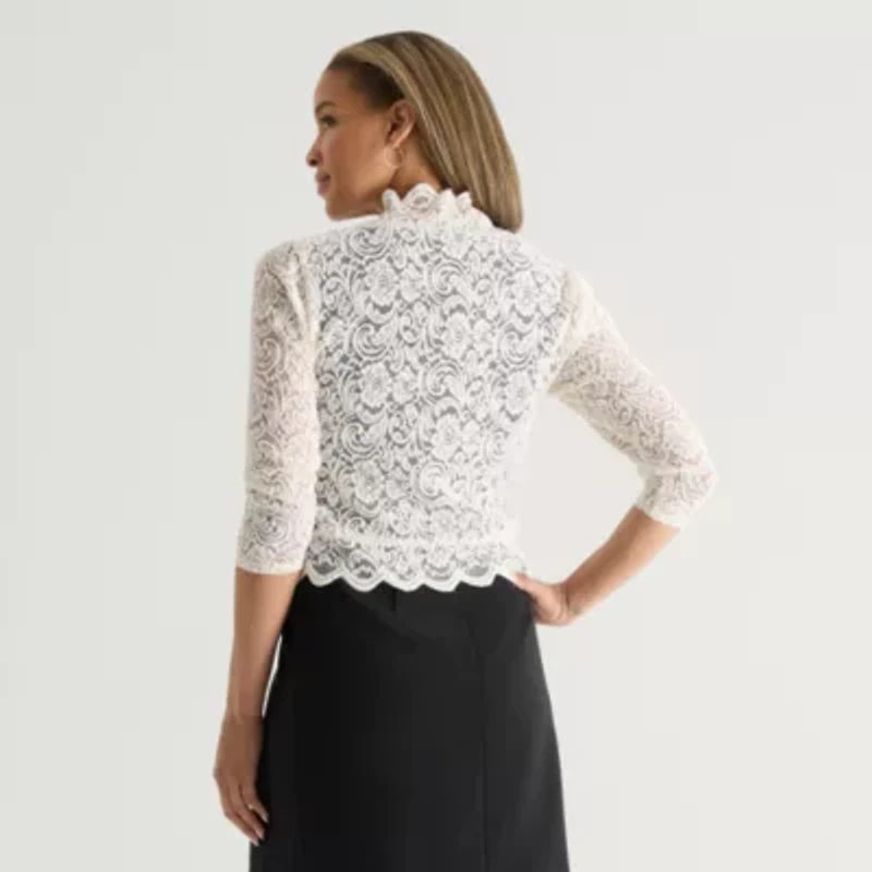 Perceptions Womens 3/4 Sleeve Shrug