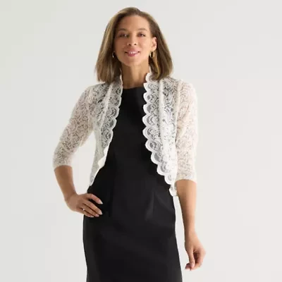 Perceptions Womens 3/4 Sleeve Shrug