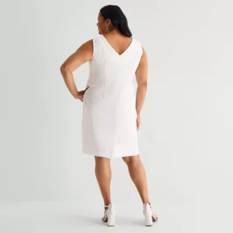 Maya Brooke Womens Plus Jacket Dress