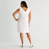 Maya Brooke Womens Plus Jacket Dress