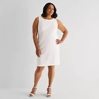 Maya Brooke Womens Plus Jacket Dress