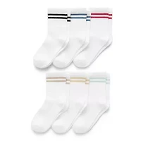 Okie Dokie Little & Big Kid Boys 6 Pair Crew Socks