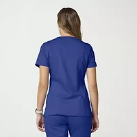 Cherokee Womens Mock Neck Short Sleeve Scrub Top