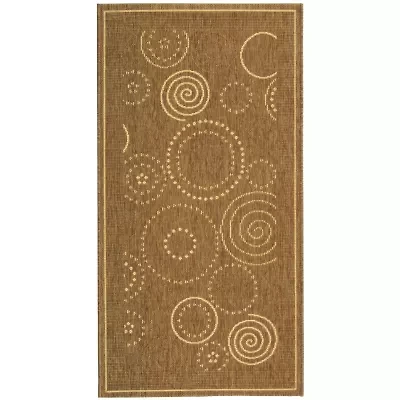 Courtyard Circles Indoor/Outdoor Rectangular Rugs