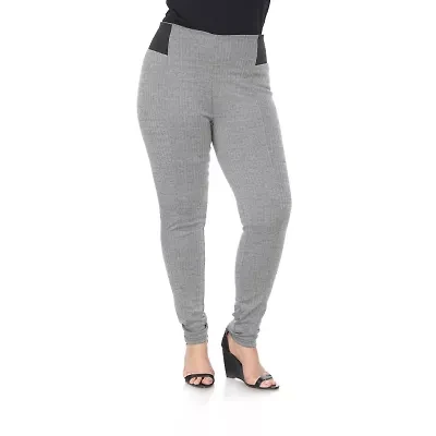 White Mark Womens Skinny Mid Rise Plus Pant