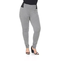 White Mark Womens Skinny Mid Rise Plus Pant