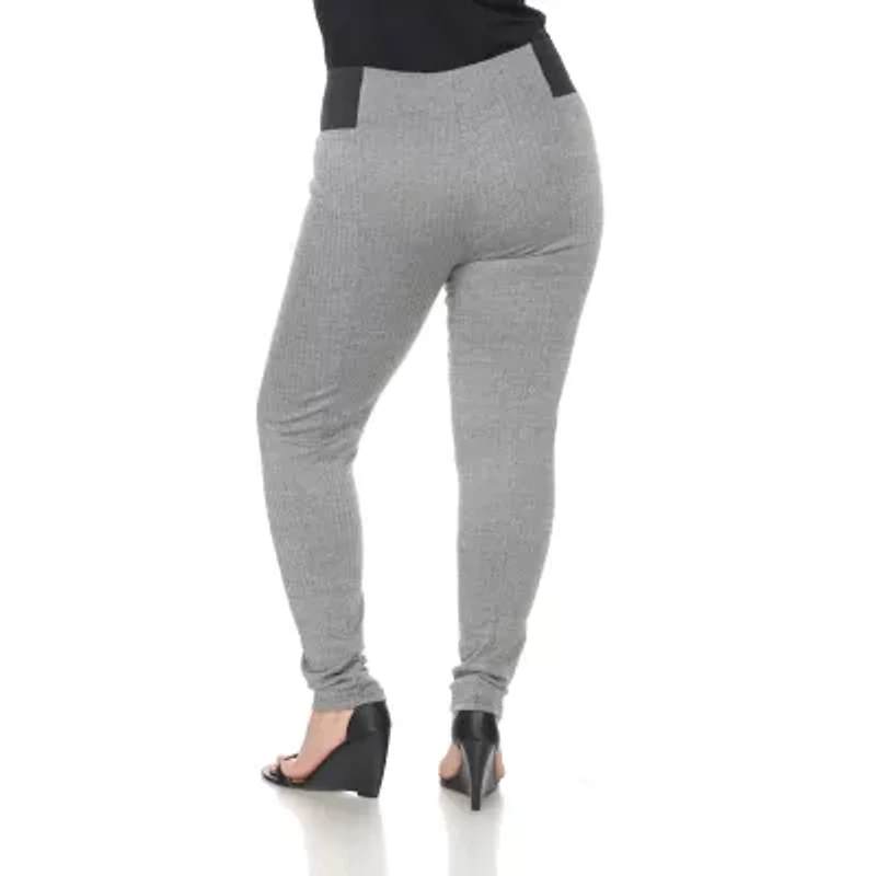 White Mark Womens Skinny Mid Rise Plus Pant