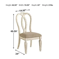 Signature Design by Ashley Realyn -Piece Oval Extension Ribbon Back Dining Set