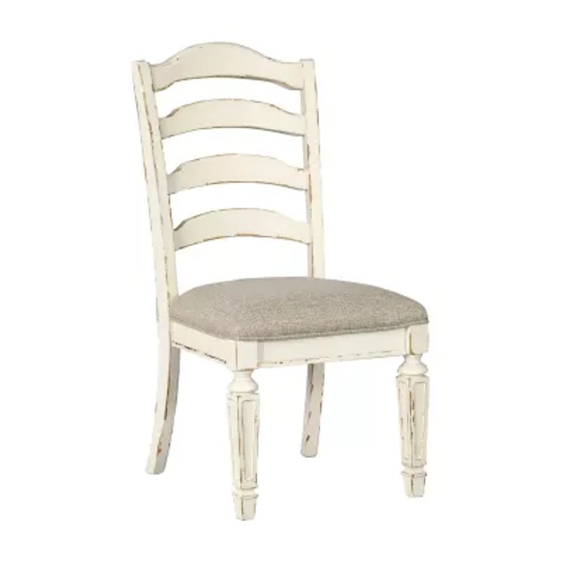Signature Design by Ashley Realyn 7-Piece Oval Extension Ladderback Dining Set