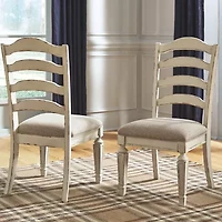 Signature Design by Ashley Realyn 7-Piece Oval Extension Ladderback Dining Set