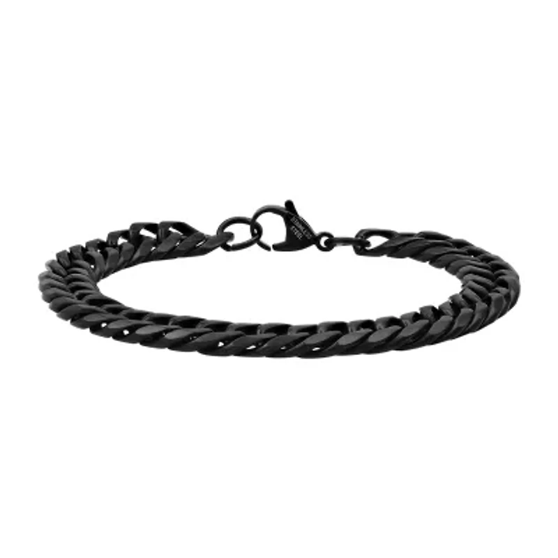 Steeltime Mens Stainless Steel Solid Hypoallergenic 8 Inch Link Bracelet