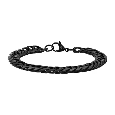 Steeltime Mens Stainless Steel Solid Hypoallergenic 8 Inch Link Bracelet