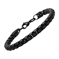 Steeltime Mens Stainless Steel Solid Box Hypoallergenic Chain Bracelet