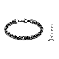 Steeltime Mens Stainless Steel Solid Box Hypoallergenic Chain Bracelet