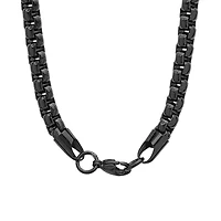 Steeltime Mens Stainless Steel Hypoallergenic 24 Inch Box Chain Necklace