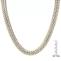 Steeltime Mens 18K Gold Over Stainless Steel Hypoallergenic 24 Inch Link Necklace
