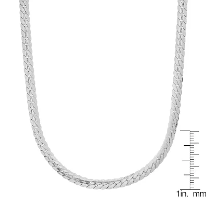Steeltime Mens Stainless Steel Hypoallergenic 24 Inch Cuban Chain Necklace