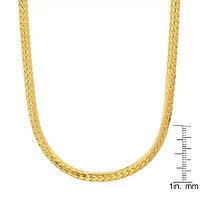 Steeltime Mens 18K Gold Over Stainless Steel Hypoallergenic 24 Inch Curb Chain Necklace