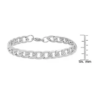 Steeltime Mens Stainless Steel Solid Hypoallergenic 8 1/2 Inch Link Bracelet