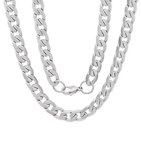 Steeltime Mens Stainless Steel Hypoallergenic 24 Inch Link Necklace