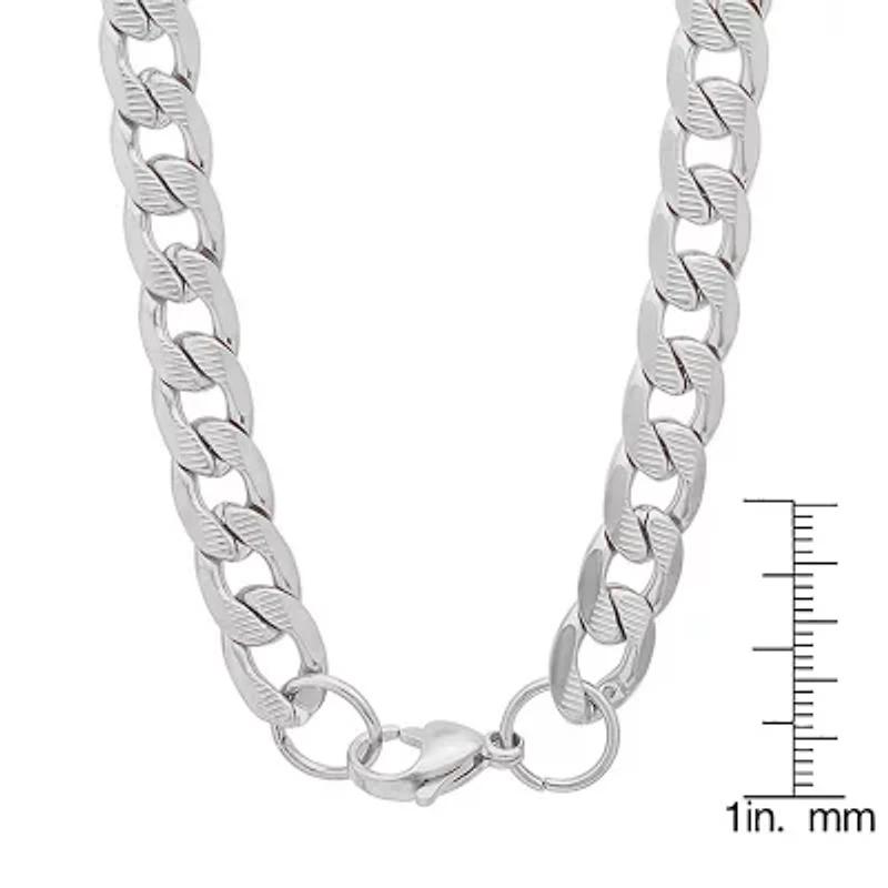Steeltime Mens Stainless Steel Hypoallergenic 24 Inch Link Necklace