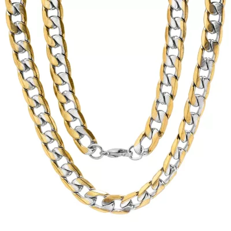 Steeltime Mens 18K Gold Over Stainless Steel Hypoallergenic 2-pc. Jewelry Set