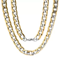 Steeltime Mens 18K Gold Over Stainless Steel Hypoallergenic 2-pc. Jewelry Set
